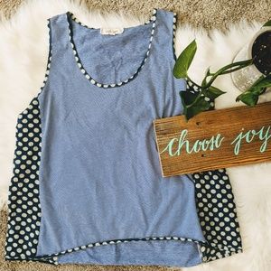 🛍️Lili's Loft | color block polka dot tank top